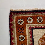 24389 - Shiraz Hand-Knootted/Handmade Persian Rug/Carpet Tribal/Nomadic Authentic/Size: 7'0" x 4'6"