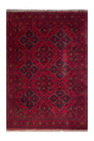 23717- Khal Mohammad Afghan Hand-Knotted Authentic/Traditional/Rug/Size: 4'11" x 3'6"