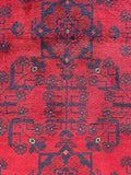 23736- Khal Mohammad Afghan Hand-Knotted Authentic/Traditional/Rug/Size: 4'1" x 2'5"