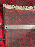 23721- Khal Mohammad Afghan Hand-Knotted Authentic/Traditional/Rug/Size: 4'0" x 2'5"