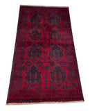 23731- Khal Mohammad Afghan Hand-Knotted Authentic/Traditional/Rug/Size: 4'6" x 2'6"