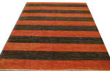 18031-Chobi Ziegler Hand-Knotted/Handmade Afghan Rug/Carpet Tribal/Nomadic Authentic/ Size: 7'10" x 6'2"
