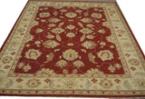 19224-Chobi Ziegler Hand-Knotted/Handmade Afghan Rug/Carpet Traditional Authentic/ Size: 7'11''x 6'7''