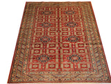 16077-Royal Kazak Hand-Knotted/Handmade Afghan Rug/Carpet Tribal/Nomadic Authentic/ Size: 5'10" x 4'9"