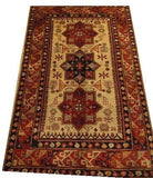 16296-Kazak Hand-Knotted/Handmade Afghan Rug/Carpet Tribal/Nomadic Authentic/ Size: 6'5" x 5'1"