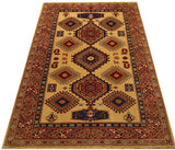 18037-Chobi Ziegler Hand-Knotted/Handmade Afghan Rug/Carpet Tribal/Nomadic Authentic/ Size: 6’1” x 4’1”
