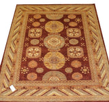 14697 - Chobi Ziegler Afghan Hand-knotted Contemporary/Modern Carpet/Rug/ Size: 9'2" x 7'11"