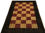 18011-Chobi Ziegler Hand-Knotted/Handmade Afghan Rug/Carpet Tribal/Nomadic Authentic/ Size: 6’7” x 4’10”