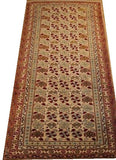 16078-Kazak Hand-Knotted/Handmade Afghan Rug/Carpet Tribal/Nomadic Authentic/ Size: 6'11" x 3'3"