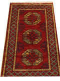 16068-Khal Mohammad Hand-Knotted/Handmade Afghan Rug/Carpet Traditional/Authentic/Size: 5'1" x 2'11"