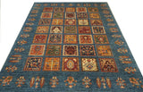 19303-Chobi Ziegler Hand-Knotted/Handmade Afghan Rug/Carpet Tribal/Nomadic Authentic/ Size: 8'3" x 6'0"