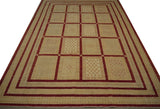 19112-Chobi Ziegler Hand-Knotted/Handmade Afghan Rug/Carpet Tribal/Nomadic Authentic/ Size: 9'5''x 6'8''