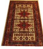 16301-Kazak Hand-Knotted/Handmade Afghan Rug/Carpet Tribal/Nomadic Authentic/ Size: 6'1" x 4'2"