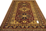 19408-Royal Shirvan Handmade/Hand-knotted Afghan Rug/Carpet Tribal/Nomadic Authentic/ Size: 8'4" x 5'10"