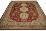 19235-Royal Chobi Ziegler Hand-Knotted/Handmade Afghan Rug/Carpet Tribal/Nomadic Authentic/ Size: 9'7''x 8'2''