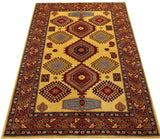 18034-Chobi Ziegler Hand-Knotted/Handmade Afghan Rug/Carpet Tribal/Nomadic Authentic/ Size: 5’11” x 4’0”