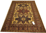 19386-Royal Shirvan Handmade/Hand-knotted Afghan Rug/Carpet Tribal/Nomadic Authentic/ Size: ﻿6'8" x 4'8"
