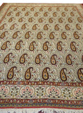 19994-Ghom Hand-knotted/Handmade Persian Rug/Carpet Traditional Authentic/ Size: 10'2" x 7'11"