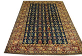 19360-Royal Shirvan Handmade/Hand-knotted Afghan Rug/Carpet Tribal/Nomadic Authentic﻿/ Size: 6'8" x 5'1"