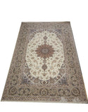 21548-Isfahan Hand-Knotted/Handmade Persian Rug/Carpet Traditional Authentic/ Size: 6'7''x 4'2''