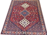 20572-Yalameh Hand-Knotted/Handmade Persian Rug/Carpet Tribal/Nomadic Authentic/ Size: 6'4" x 5'0"