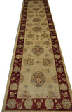 19308-Chobi Ziegler Hand-Knotted/Handmade Afghan Rug/Carpet Tribal/Nomadic Authentic/ Size: 11'9" x 2'8"