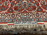 22605-Isfahan (circa 1960 Seirafian)/Hand-Knotted/Handmade Persian Rug/Carpet Traditional Authentic/ Size: 11'0" x 7'0"