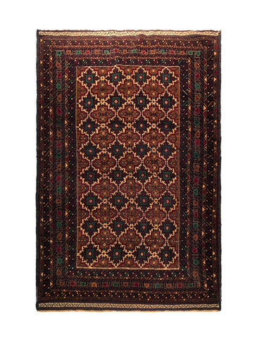23392-Balutch Hand-Knotted/Handmade Afghan Rug/Carpet Tribal/Nomadic Authentic /Size: 6'4" x 3'11"
