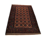 23392-Balutch Hand-Knotted/Handmade Afghan Rug/Carpet Tribal/Nomadic Authentic /Size: 6'4" x 3'11"