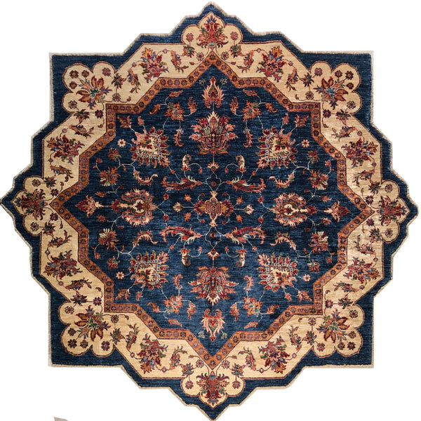 23809 - Chobi Ziegler Afghan Hand-Knotted Contemporary/Traditional /Size: 6'8" x 6'6"