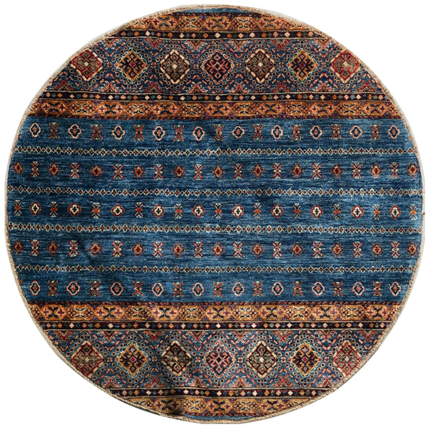 23797 - Chobi Ziegler Afghan Hand-Knotted Contemporary/Traditional /Size: 4'9" x 4'10"