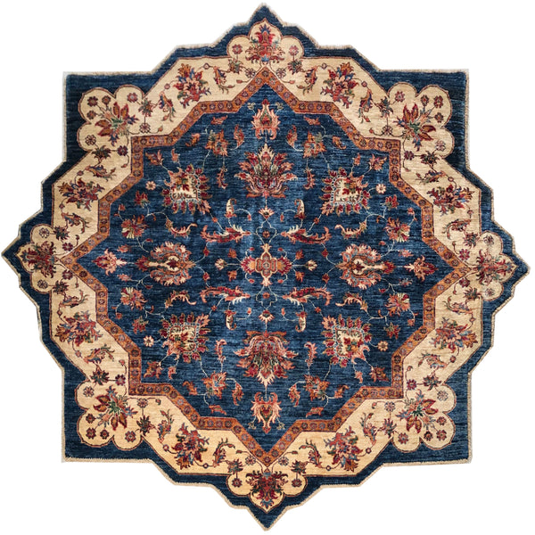23810 - Chobi Ziegler Afghan Hand-Knotted Contemporary/Traditional /Size: 6'7" x 6'5"
