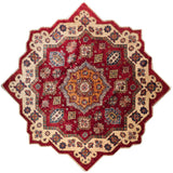 23815- Kazak Afghan Hand-knotted Contemporary/Nomadic/Tribal Carpet/Rug/ Size: 6'6" x 6'5"