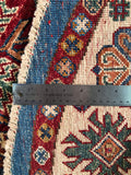 23814- Kazak Afghan Hand-knotted Contemporary/Nomadic/Tribal Carpet/Rug/ Size: 5'10" x 5'10"
