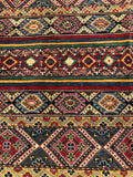 23778- Kazak Afghan Hand-knotted Contemporary/ Nomadic/Tribal Carpet/Rug/ Size: 6'11" x 5'1"