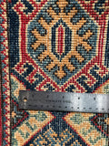 23778- Kazak Afghan Hand-knotted Contemporary/ Nomadic/Tribal Carpet/Rug/ Size: 6'11" x 5'1"
