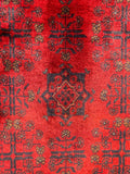 23765- Khal Mohammad Afghan Hand-Knotted Authentic/Traditional/Rug/Size: 7'9" x 5'9"
