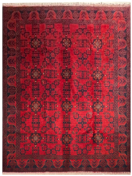 23758- Khal Mohammad Afghan Hand-Knotted Authentic/Traditional/Rug/Size: 7'6" x 5'8"