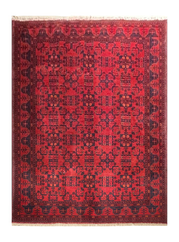 23770- Khal Mohammad Afghan Hand-Knotted Authentic/Traditional/Rug/Size/: 8'0" x 5'6"