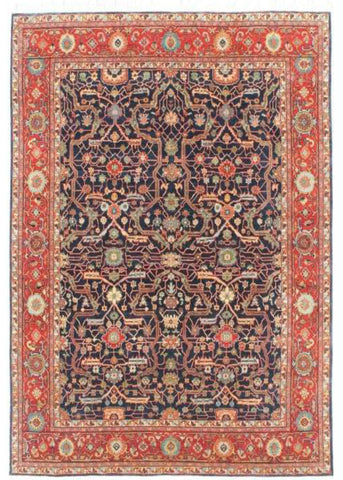 24777 - Royal Heriz Hand-Knotted/Handmade Indian Rug/Carpet Traditional/Authentic/Size: 12'1" x 8'9"/368cm x 267cm