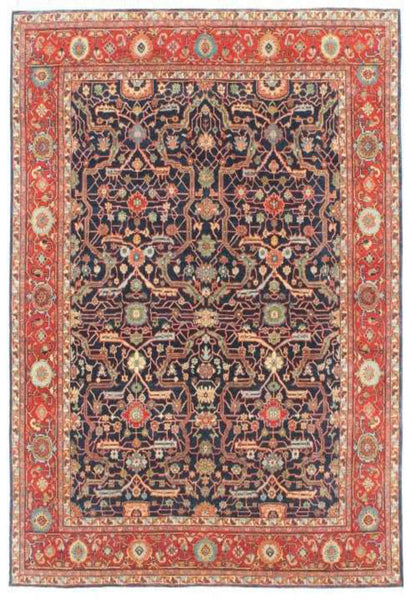 24785 - Royal Heriz Hand-Knotted/Handmade Indian Rug/Carpet Traditional/Authentic/Size 12'0" x 9'0"