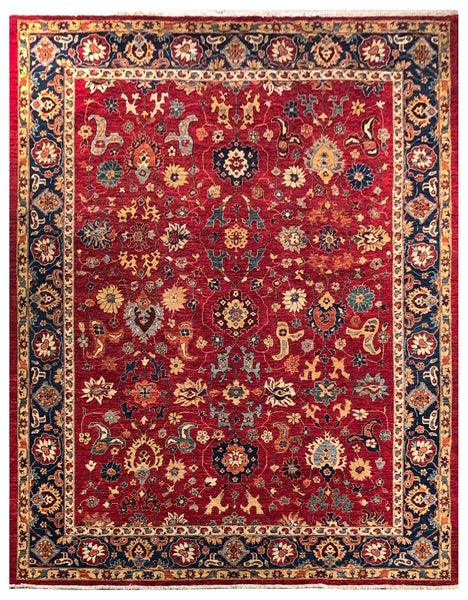 23928 - Royal Chobi Ziegler Afghan /Hand-Knotted/ Contemporary/ Traditional / Size: 11'7" x 9'0"
