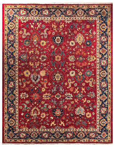 23928 - Royal Chobi Ziegler Afghan /Hand-Knotted/ Contemporary/ Traditional / Size: 11'7" x 9'0"