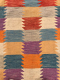 23980 - Kelim Hand-Woven/Flat-Weaved/Afghan Kelim /Carpet Modren/Nomadic Authentic/Size: 9'10" x 6'7"