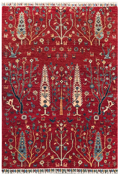 24130- Royal Chobi Ziegler Afghan Hand-Knotted Contemporary/Traditional/Size: 6'0" x 4'1"