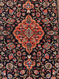 24114 -Ghom Hand-knotted/Handmade Persian Rug/Carpet Traditional Authentic/Size: 5'1" x 3'7"