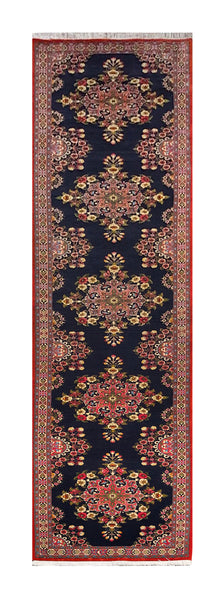 23891-Ghom Hand-knotted/Handmade Persian Rug/Carpet Traditional Authentic/ Size: 13'9" x 2'10"