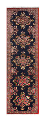 23891- Ghom Persian Hand-knotted Authentic/Traditional Carpet/Rug/ Size: 13'9" x 2'10"