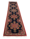 23891- Ghom Persian Hand-knotted Authentic/Traditional Carpet/Wool/ Rug/ Size: 13'9" x 2'10"