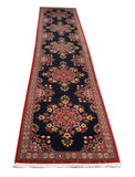 23891-Ghom Hand-knotted/Handmade Persian Rug/Carpet Traditional Authentic/ Size: 13'9" x 2'10"
